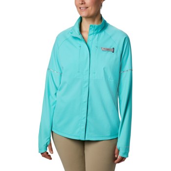 Columbia PFG Ultimate Catch ZERO Long Sleeve Hybrid, Camisa Azules Para Mujer | 672180-LFA